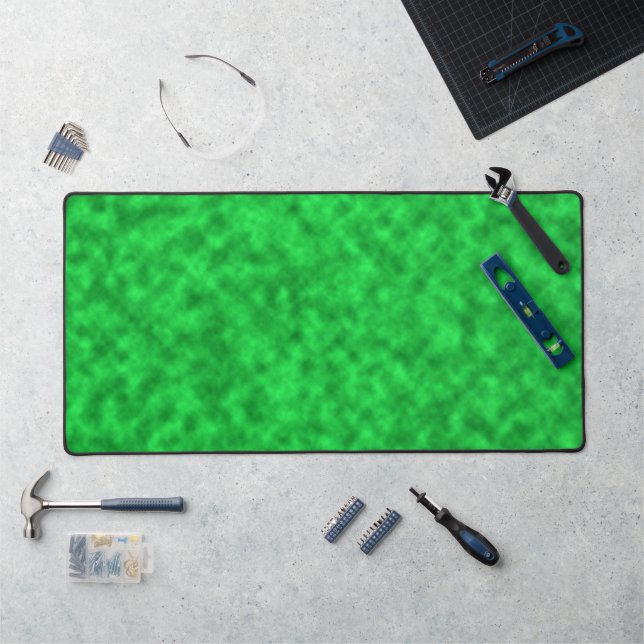 Bright Shades of Green Abstract Art Pattern Desk Mat (Workstation)