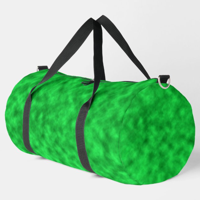 Bright Shades of Green Abstract Art Pattern Duffle Bag (Left Corner)