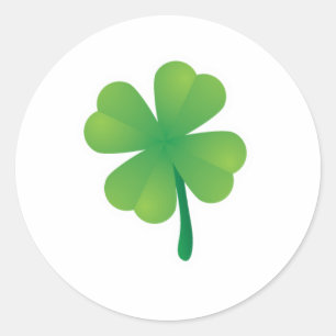 Bright Shamrock Saint Patrick's Classic Round Sticker