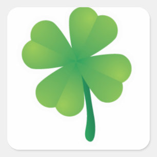Bright Shamrock Saint Patrick's Square Sticker