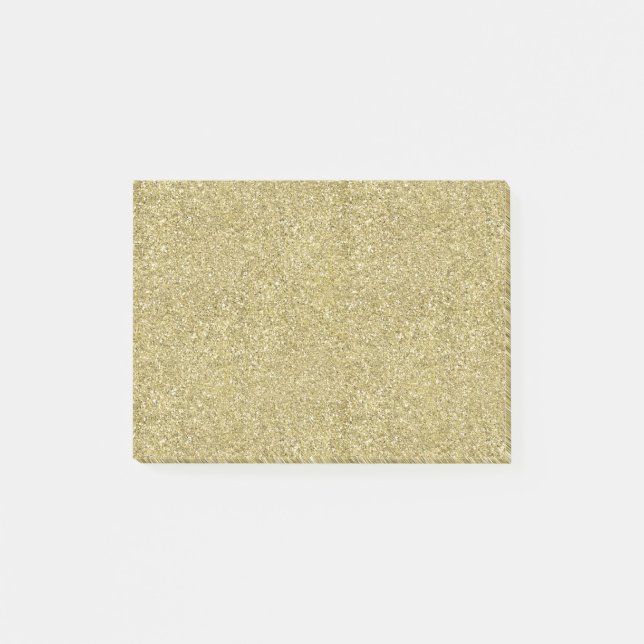 Bright Shimmer Gold Canvas Post-it Notes (Front)