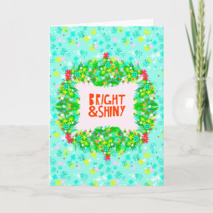 Bright & Shiny Wreath Holiday Card