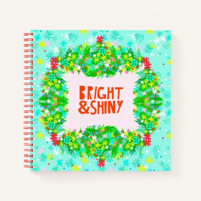 Bright & Shiny Wreath Notebook (Front)