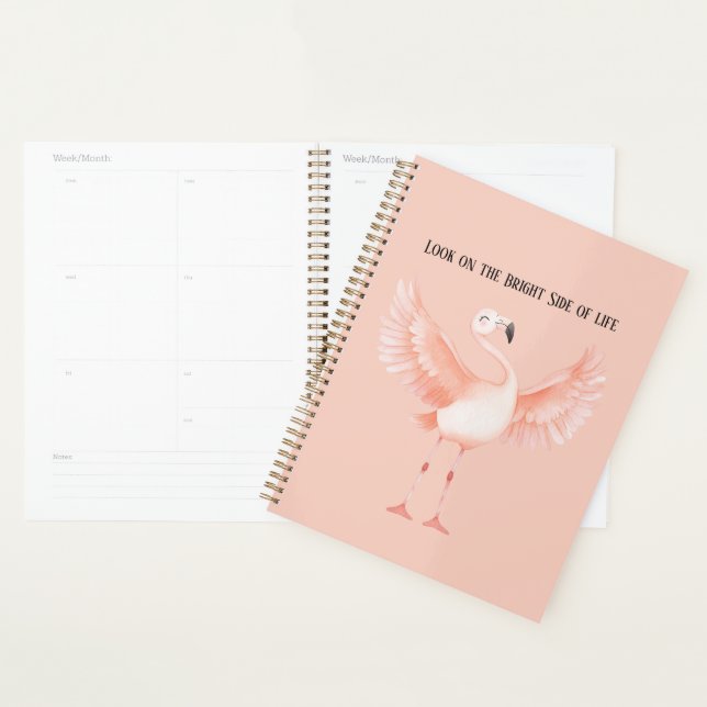 Bright Side of Life Pink Flamingo Planner (Display)