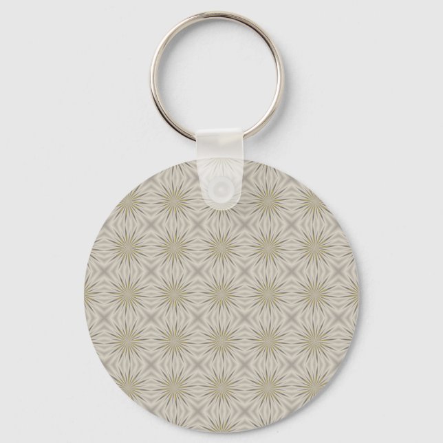 Bright Silver Christmas Stars Key Ring (Front)