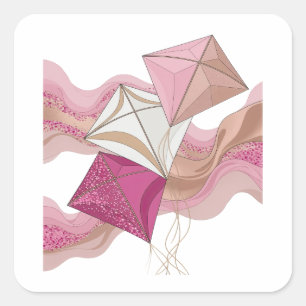 Bright Silver KITE FESTIVAL Sticker Graphic