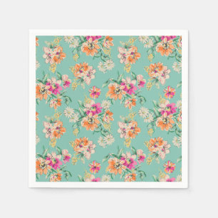 Bright Sketch Floral Pattern Napkin