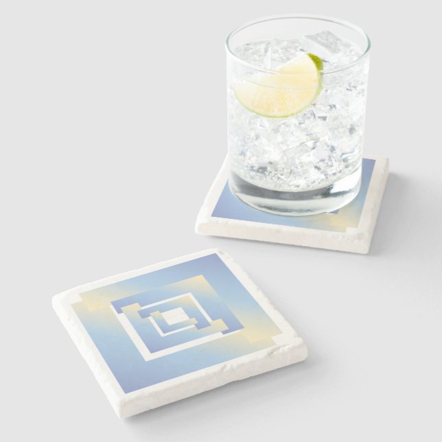 bright sky colours stone coaster (Side)