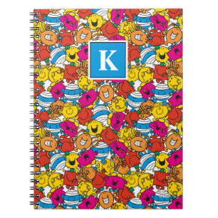 Bright Smiling Faces Monogram Notebook