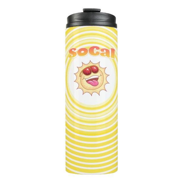 Bright Smiling SoCal Sun Thermal Tumbler (Front)