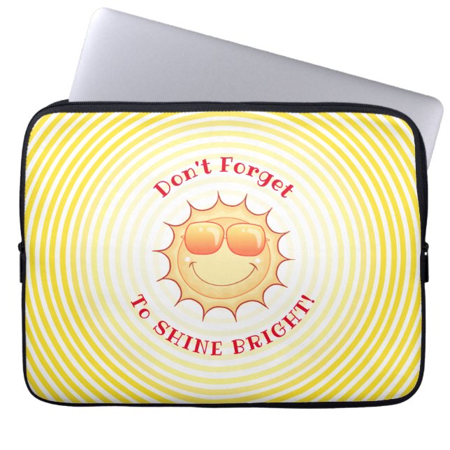 Bright Smiling Sun Laptop Sleeve (Front)