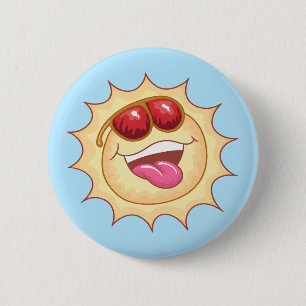 Bright Smiling Sunshine 6 Cm Round Badge