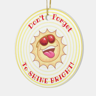 Bright Smiling Sunshine Ceramic Ornament