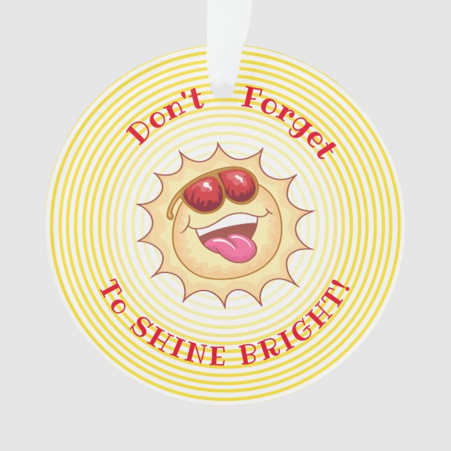 Bright Smiling Sunshine Ornament (Front)