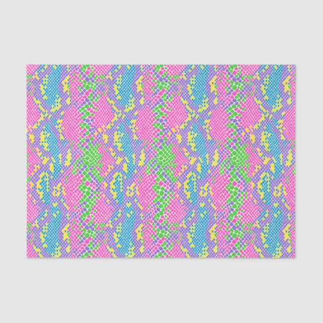 Bright Snake Skin Pattern Decoupage Tissue Paper (Front)