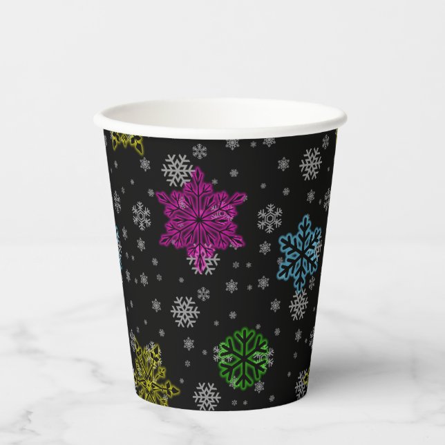 Bright Snowflake Party Cups - set 1 (Front)