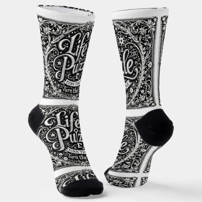 Bright Socks Life Is A Puzzle 0044018 (Angled)