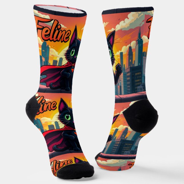 Bright Socks RANDOPIX Art Socks Feline 0039500 (Angled)