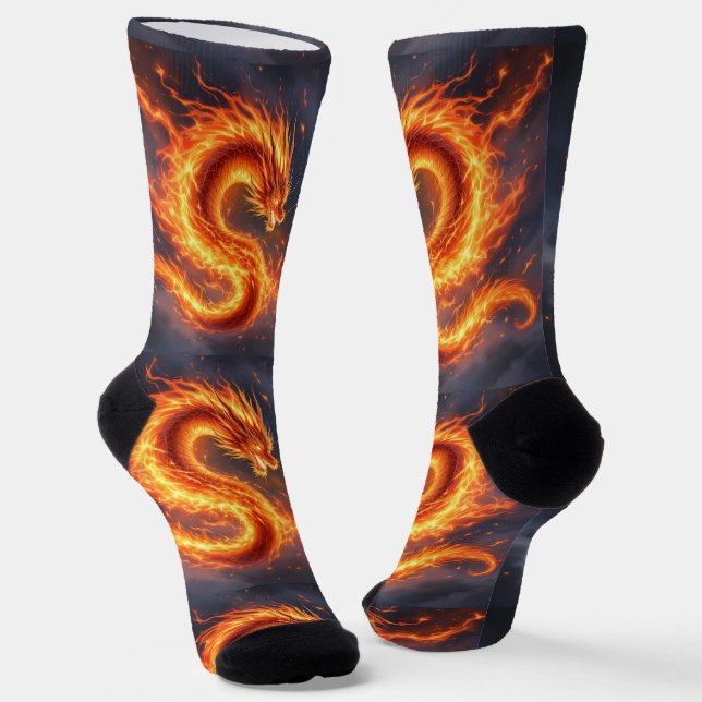 Bright Socks RANDOPIX Fire Serpent 0039505 (Angled)