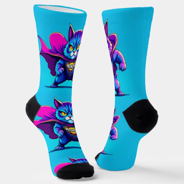Bright Socks RANDOPIX Mewowzer Super Cat 0039514 (Angled)