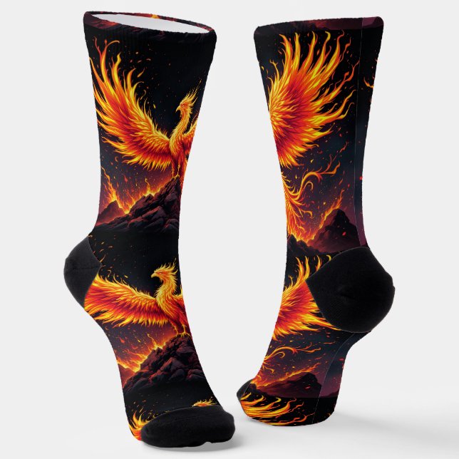 Bright Socks Rock Fire Bird Socks 0040764 (Angled)