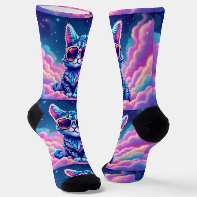 Bright Socks UNISEX Cool Cat 0040756 (Angled)