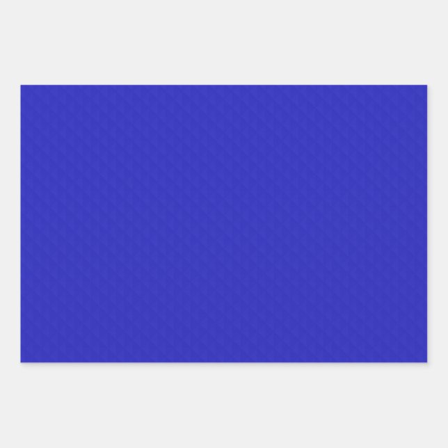 Bright Solid neon blue textured. Wrapping Paper Sheet (Front)