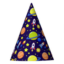 Bright Space Adventure Rockets Planets Stars