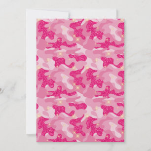 Bright Sparkle Pink Camouflage Chic Camo Lovers Invitation