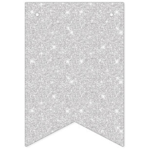 Bright Sparkle White Silver Colour Merry Christmas Bunting