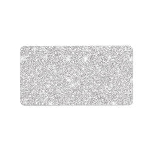Bright Sparkle White Silver Colour Merry Christmas Label