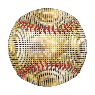 Bright sparkling golden sequin glitters disco ball