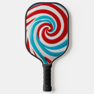 Bright Spiral Fun Colourful Sweet Lollipop Monogra Pickleball Paddle