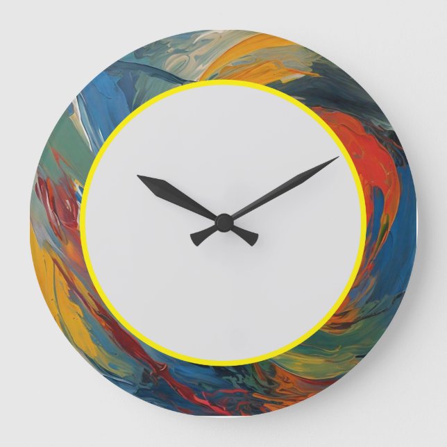 Bright Spiral Vortex Large Clock (Front)