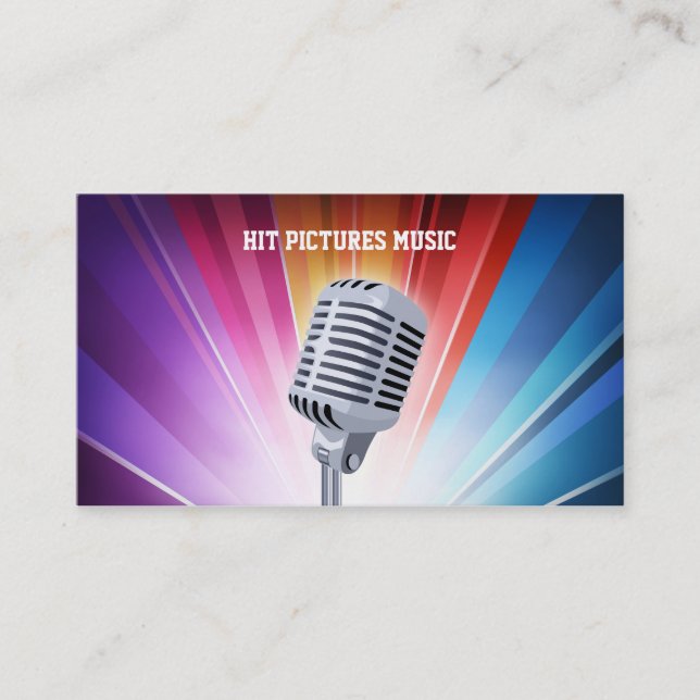 Bright Splash Musician Deejay Microphone Cards (Front)