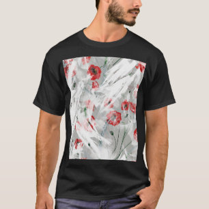 Bright Splash Red Poppy Watercolor T-Shirt