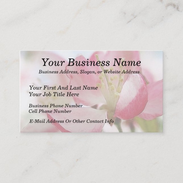 Bright Spring Apple Blossoms Business Card (Front)