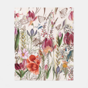 Bright spring field. Romantic pattern Fleece Blanket