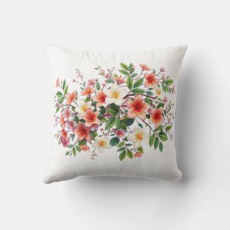 Bright Spring Floral Bouquet Cushion