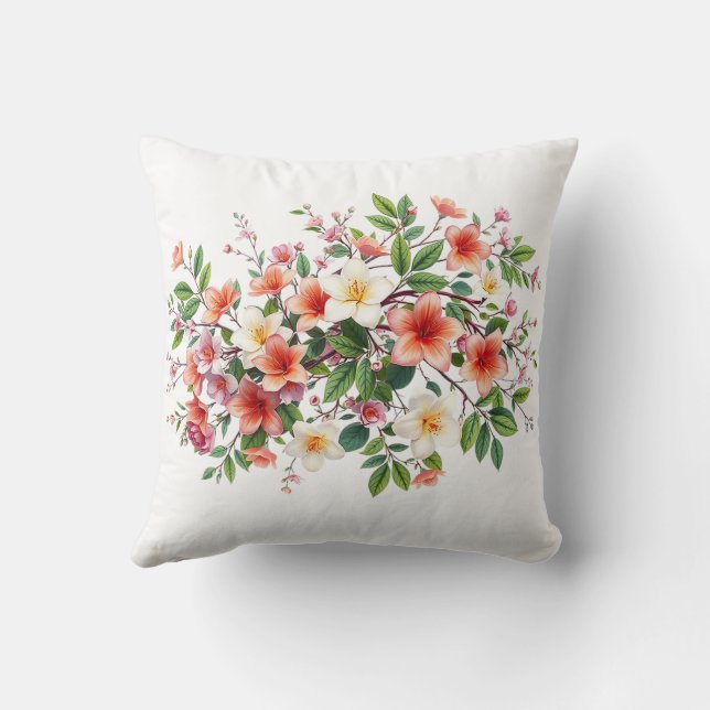 Bright Spring Floral Bouquet Cushion (Back)