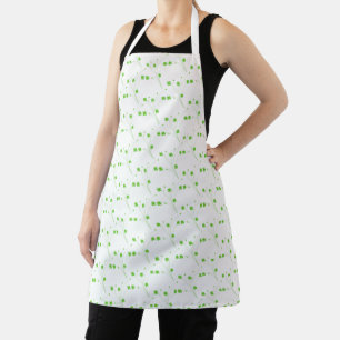 Bright Spring Green Flowers, Small Floral Print Apron