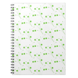 Bright Spring Green Flowers, Small Floral Print Notebook