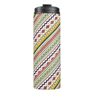 Bright spring tribal thermal tumbler