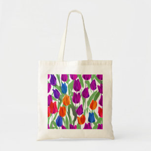 Bright Spring Tulips Canvas Tote Bag