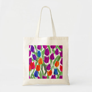 Bright Spring Tulips Canvas Tote Bag
