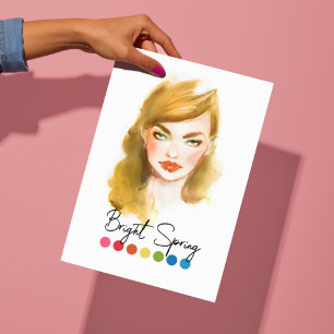 Bright Spring Type Seasonal Colour Analysis Art Poster