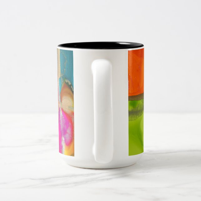Bright Squares Lovitude Coffee Mug (Handle)