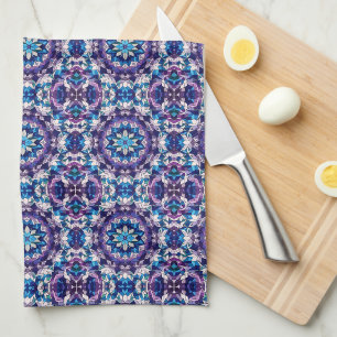 Bright - Stain Glass Bloom #2 Tea Towel