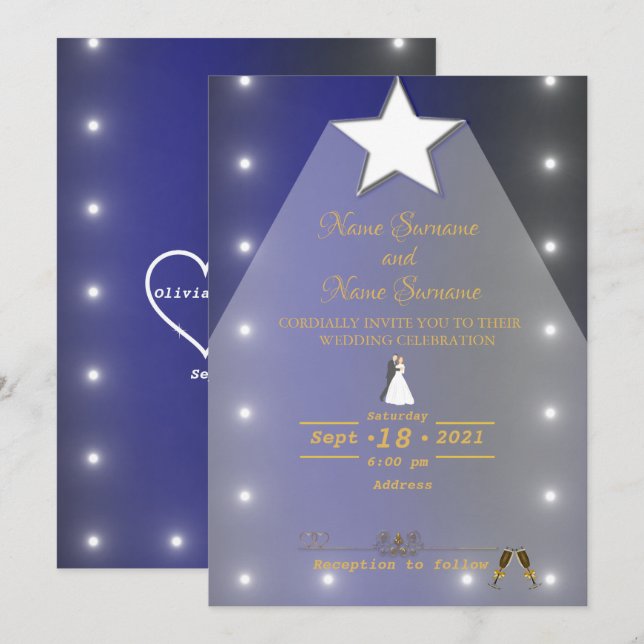 Bright star invitation (Front/Back)