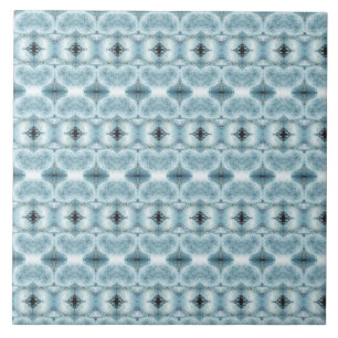 Bright Star Light Blue Geometric Design Ceramic Tile